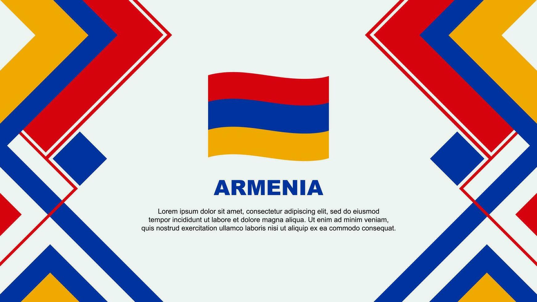 armenia flagga abstrakt bakgrund design mall. armenia oberoende dag baner tapet vektor illustration. armenia baner