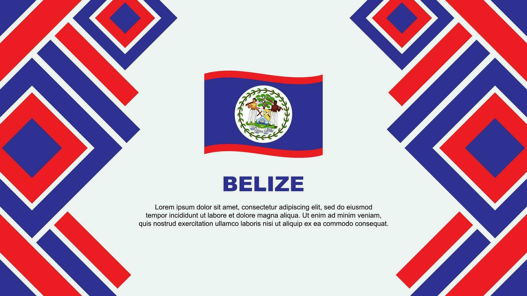belize Flagge abstrakt Hintergrund Design Vorlage. belize Unabhängigkeit Tag Banner Hintergrund Vektor Illustration. belize