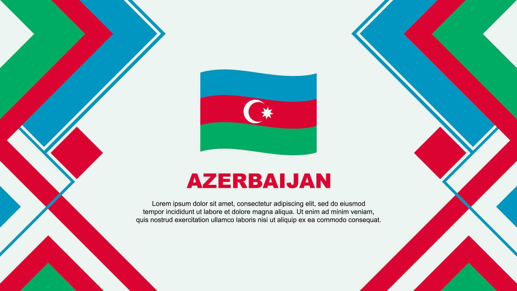 Aserbaidschan Flagge abstrakt Hintergrund Design Vorlage. Aserbaidschan Unabhängigkeit Tag Banner Hintergrund Vektor Illustration. Aserbaidschan Banner