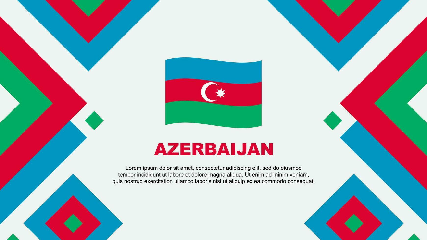 Aserbaidschan Flagge abstrakt Hintergrund Design Vorlage. Aserbaidschan Unabhängigkeit Tag Banner Hintergrund Vektor Illustration. Aserbaidschan Vorlage