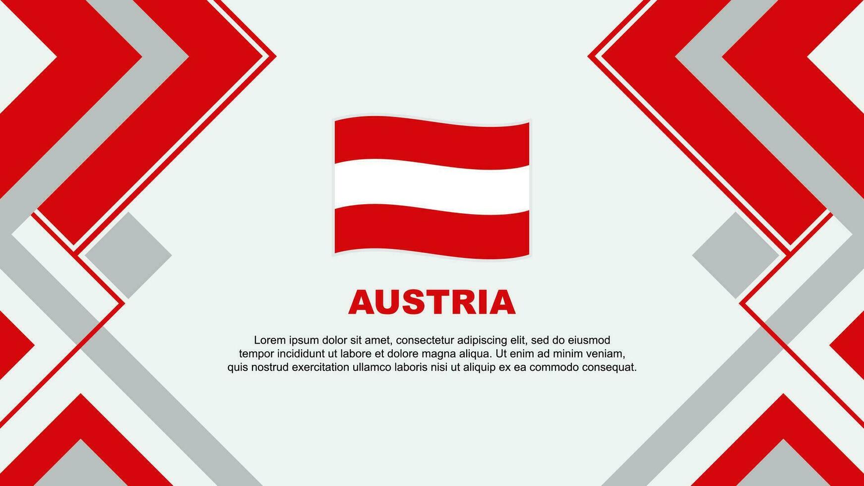 Österreich Flagge abstrakt Hintergrund Design Vorlage. Österreich Unabhängigkeit Tag Banner Hintergrund Vektor Illustration. Österreich Banner