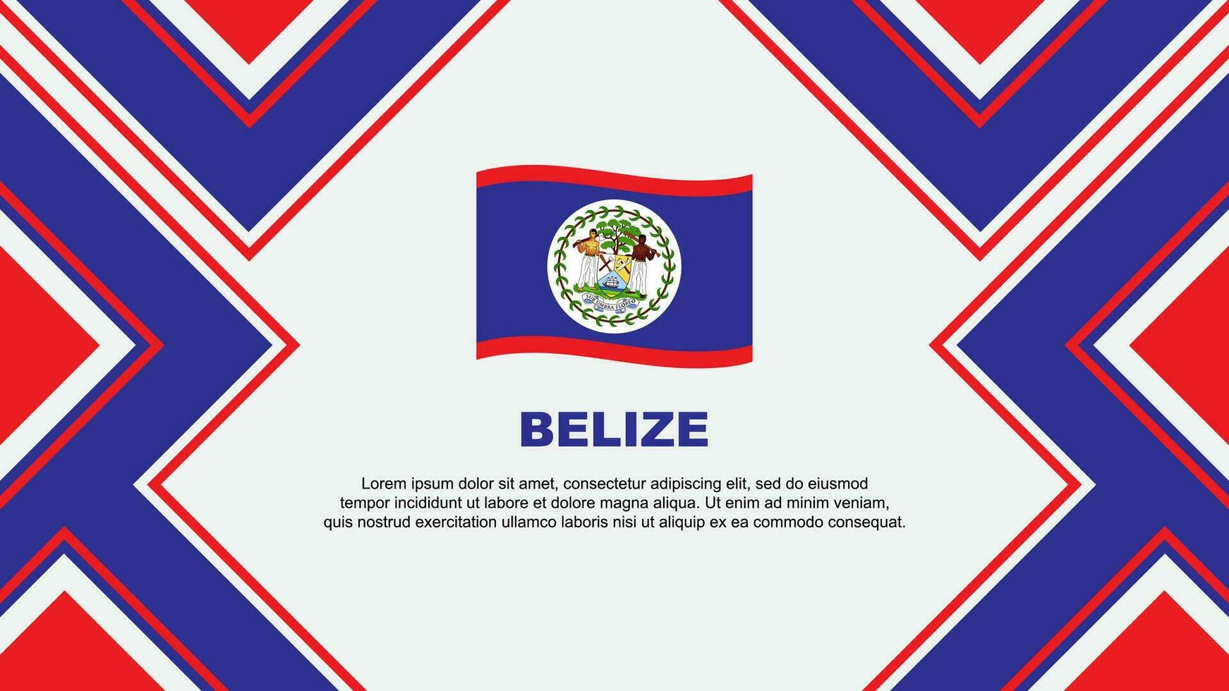 belize Flagge abstrakt Hintergrund Design Vorlage. belize Unabhängigkeit Tag Banner Hintergrund Vektor Illustration. belize Vektor