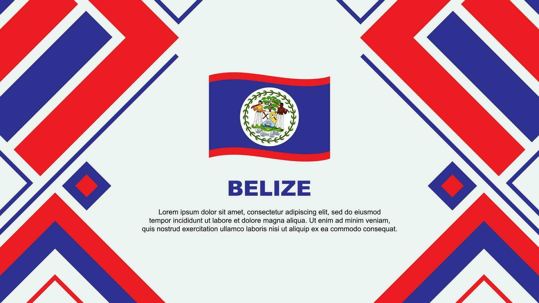 belize Flagge abstrakt Hintergrund Design Vorlage. belize Unabhängigkeit Tag Banner Hintergrund Vektor Illustration. belize Flagge
