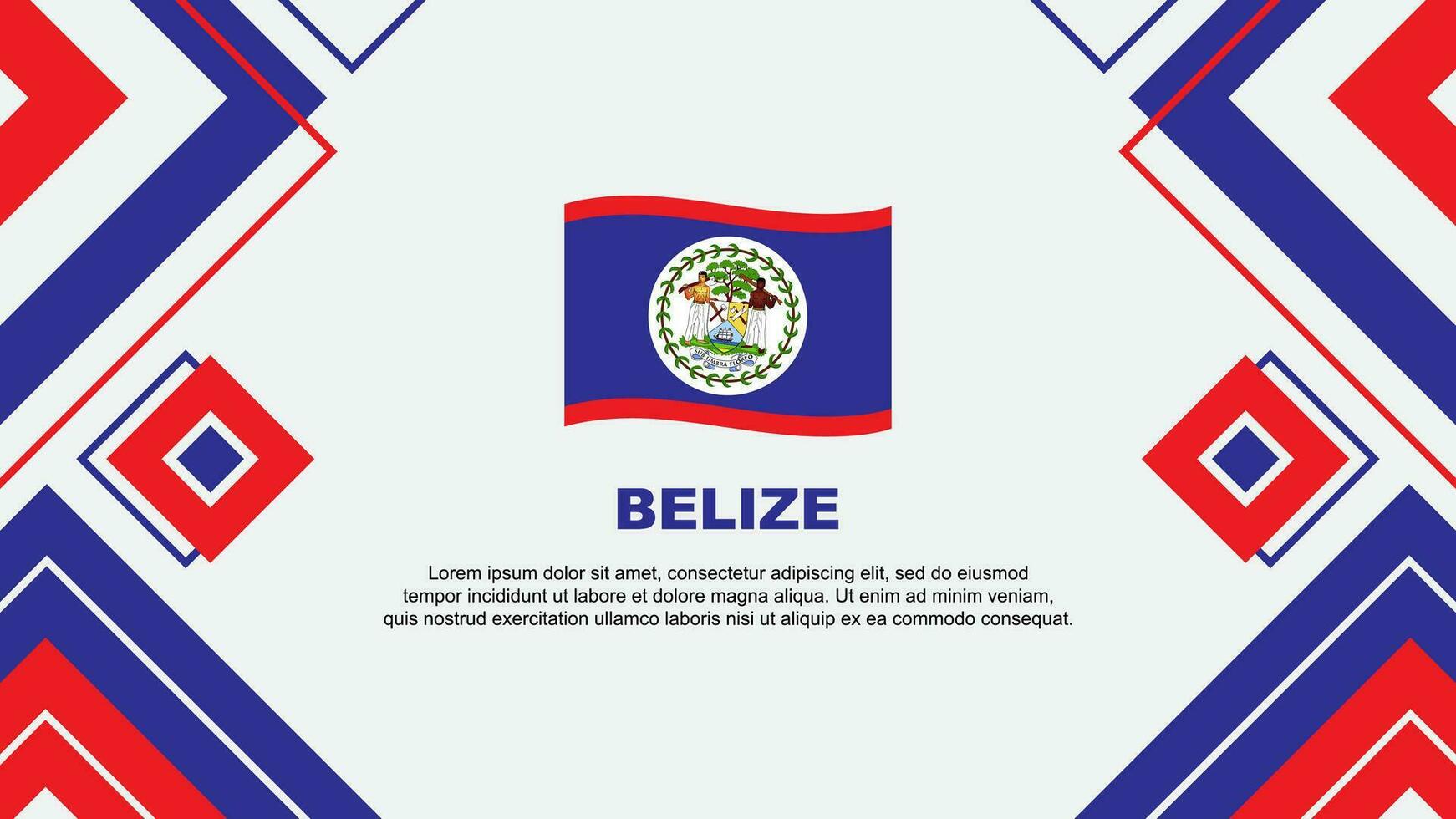 belize Flagge abstrakt Hintergrund Design Vorlage. belize Unabhängigkeit Tag Banner Hintergrund Vektor Illustration. belize Hintergrund