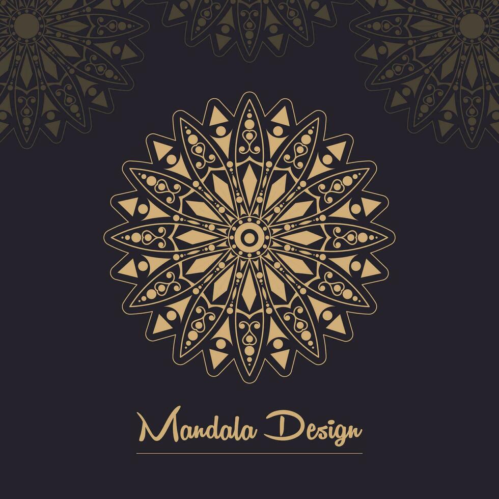 luxus-mandala-hintergrund mit goldenem arabeskenmuster im arabischen islamischen oststil. dekoratives mandala im ramadan-stil. vektor