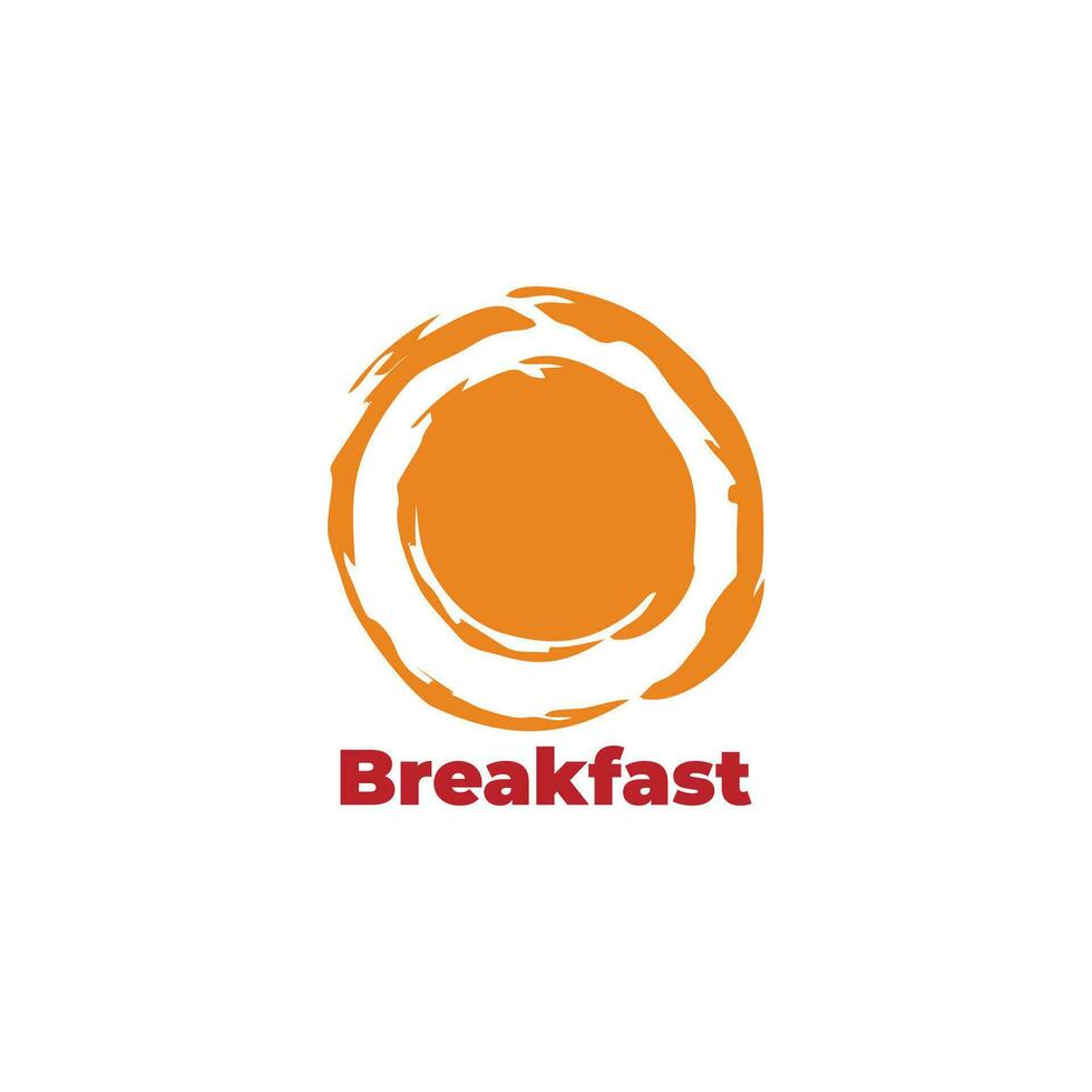 friterad ägg borsta konst frukost symbol vektor