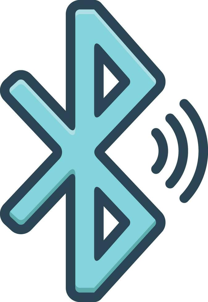 Farbe Symbol zum Bluetooth vektor