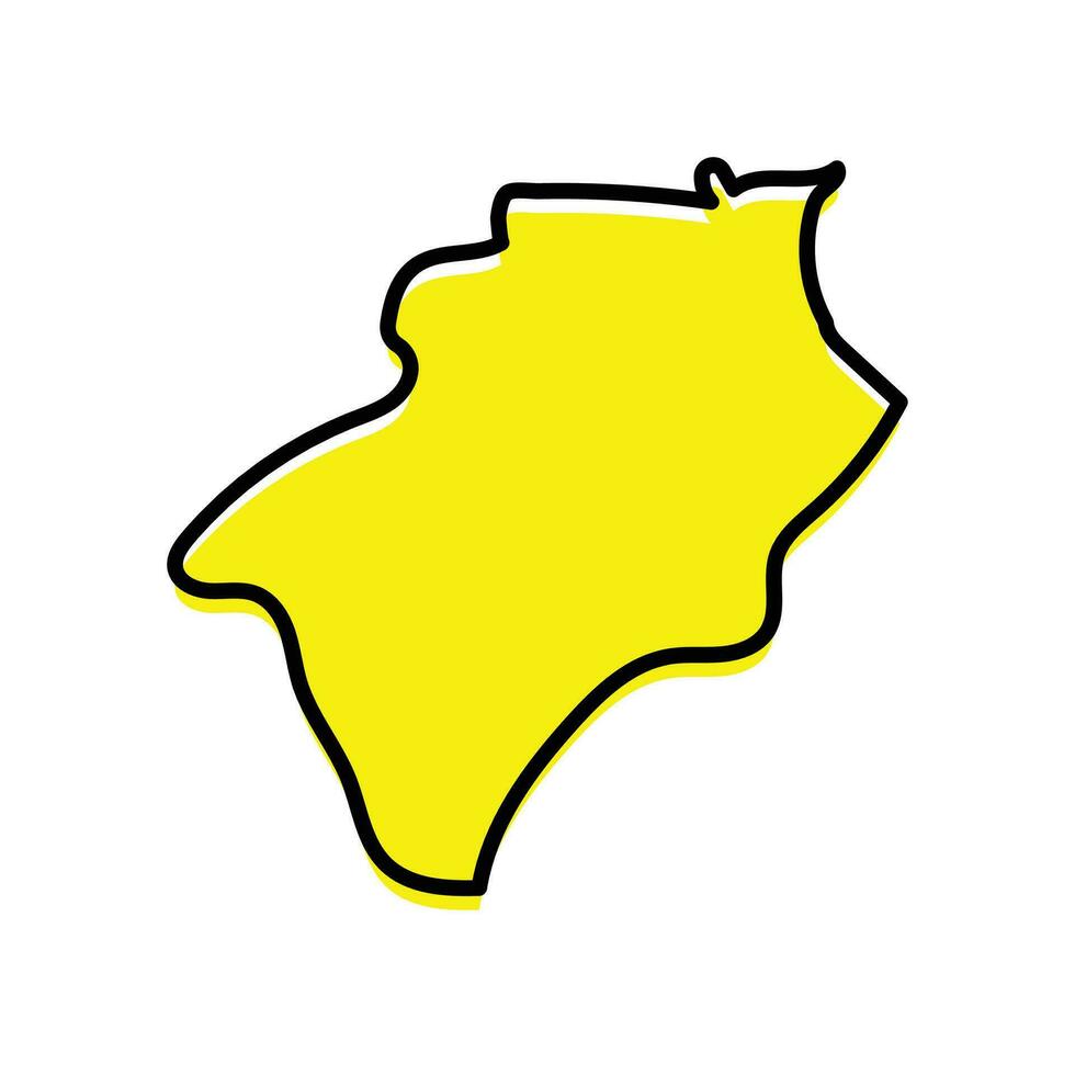 bechar Zustände von Algerien Karte Design vektor