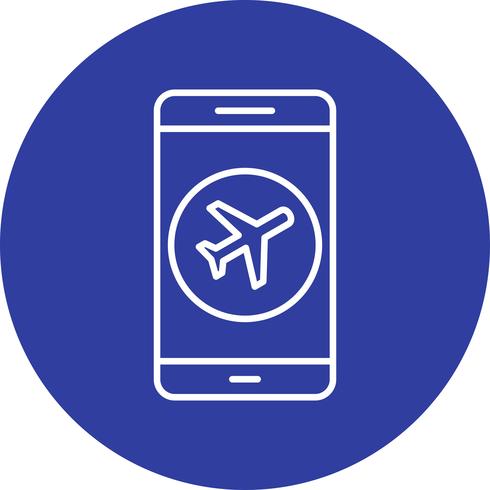 Flygplan Mobile Application Vector Icon