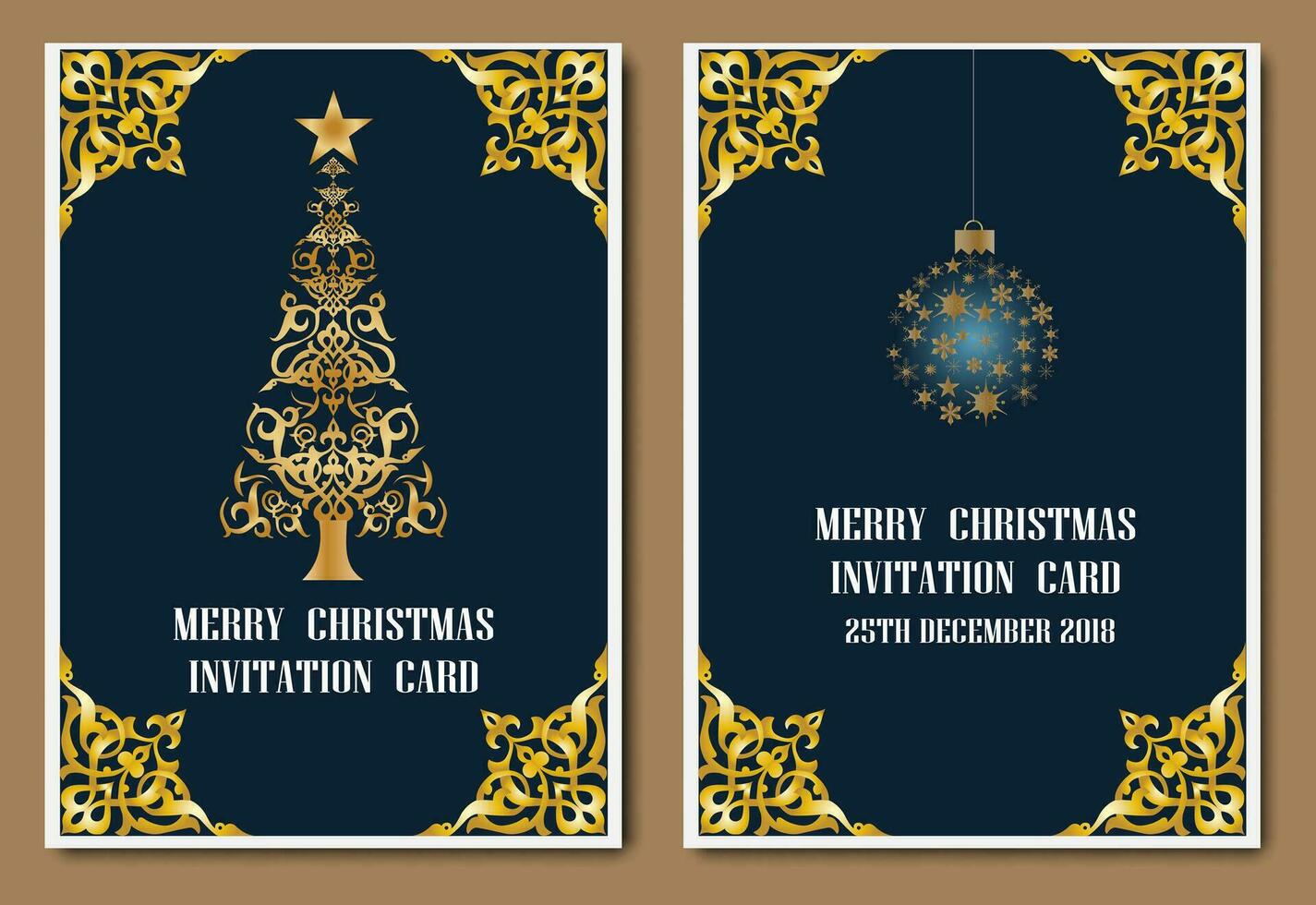 Jahrgang fröhlich Weihnachten und glücklich Neu Jahr Gruß Karte Design mit abstrakt Weihnachten Baum und Ornament. Vektor Illustration eps10