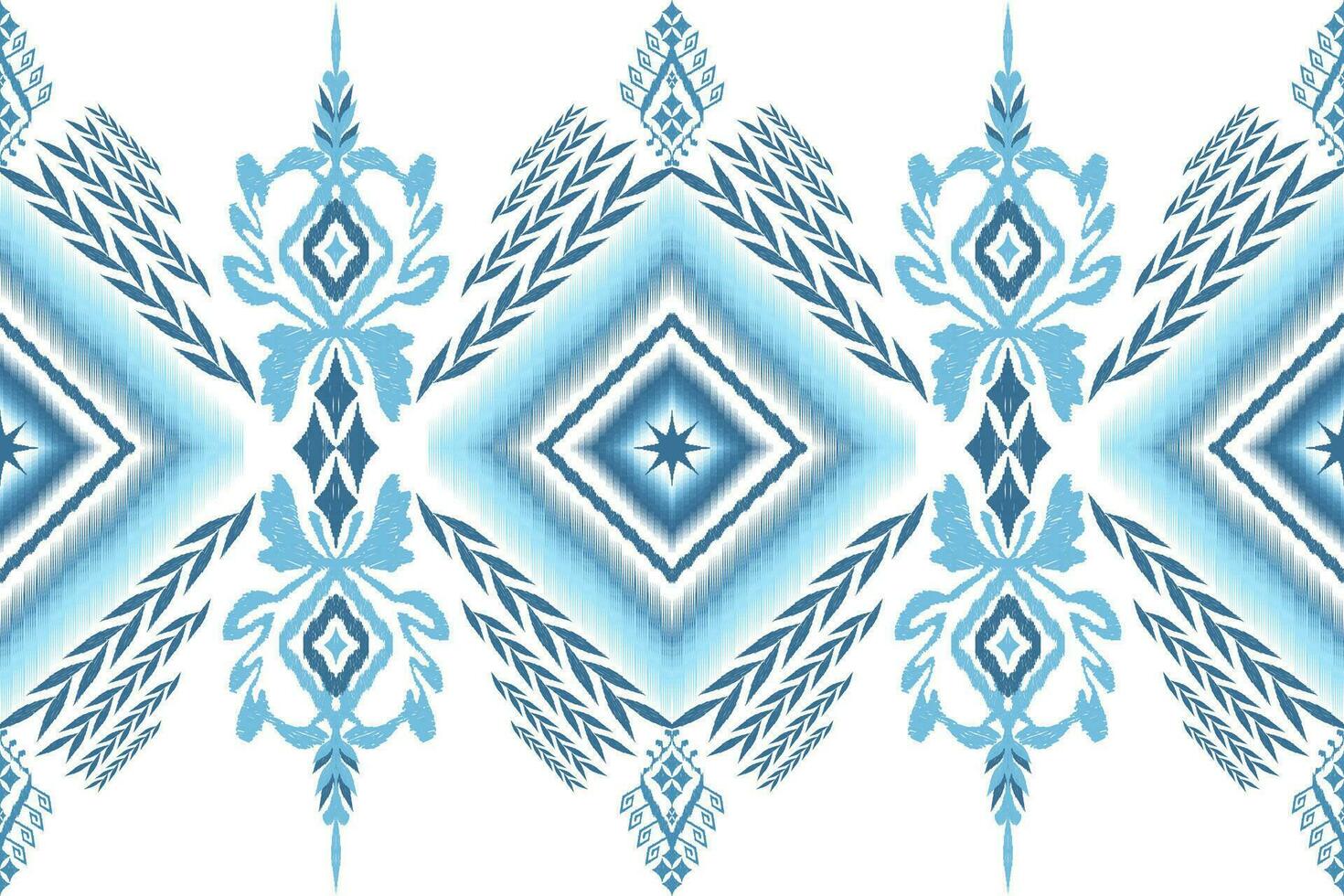 Ikat ethnisch aztekisch Stickerei Stil.Figur geometrisch orientalisch traditionell Kunst Musterdesign zum Ikat Hintergrund, Hintergrund, Mode, Kleidung, Verpackung, Stoff, Element, Sarong, Grafik, Vektor Illustration.