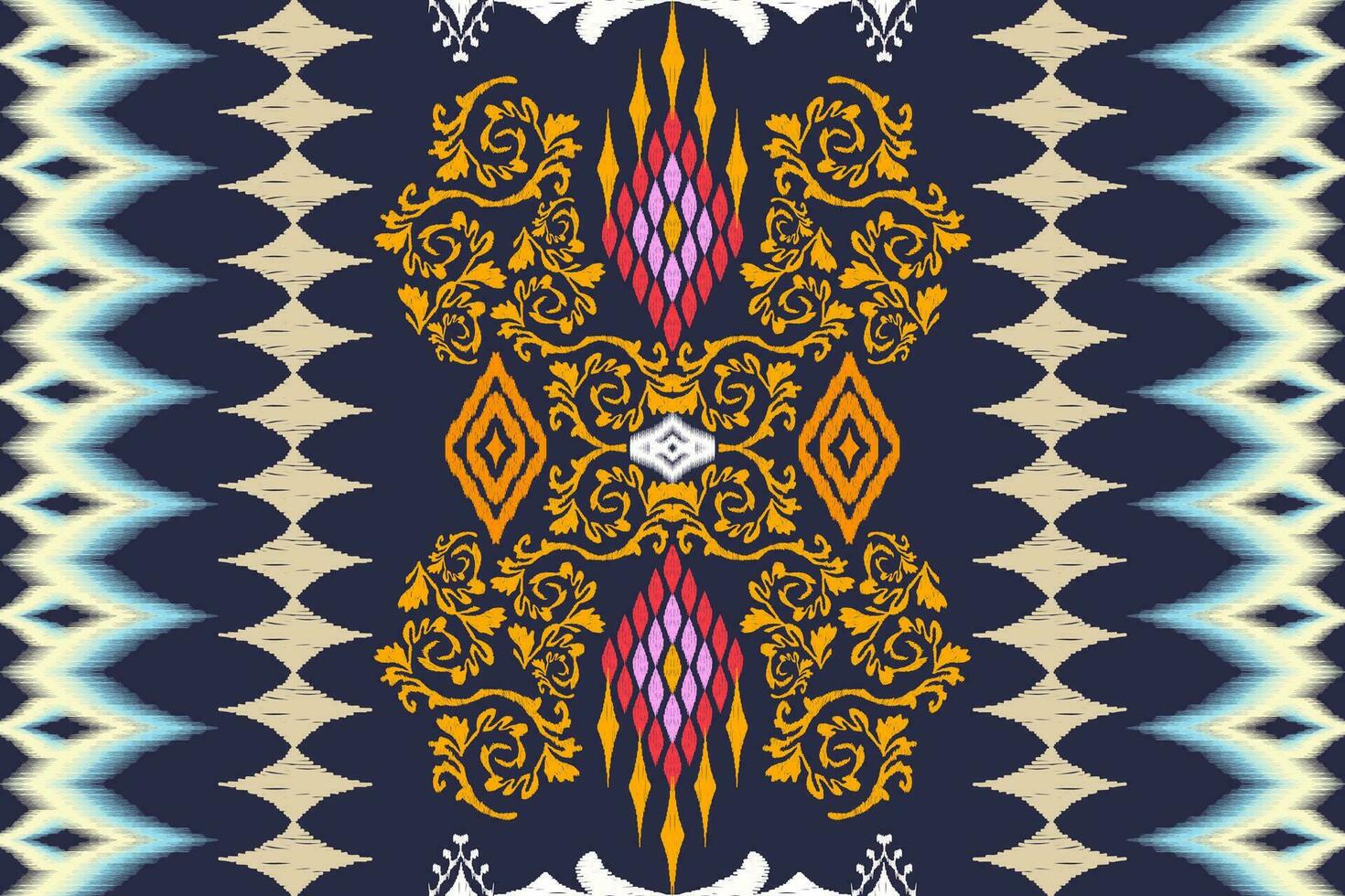 ikat etnisk aztec broderi stil.figur geometrisk orientalisk traditionell konst mönster.design för ikat bakgrund, tapeter, mode, kläder, omslag, tyg, element, sarong, grafik, vektor illustration.