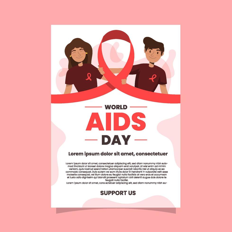 Plakataktion zum Welt-Aids-Tag vektor