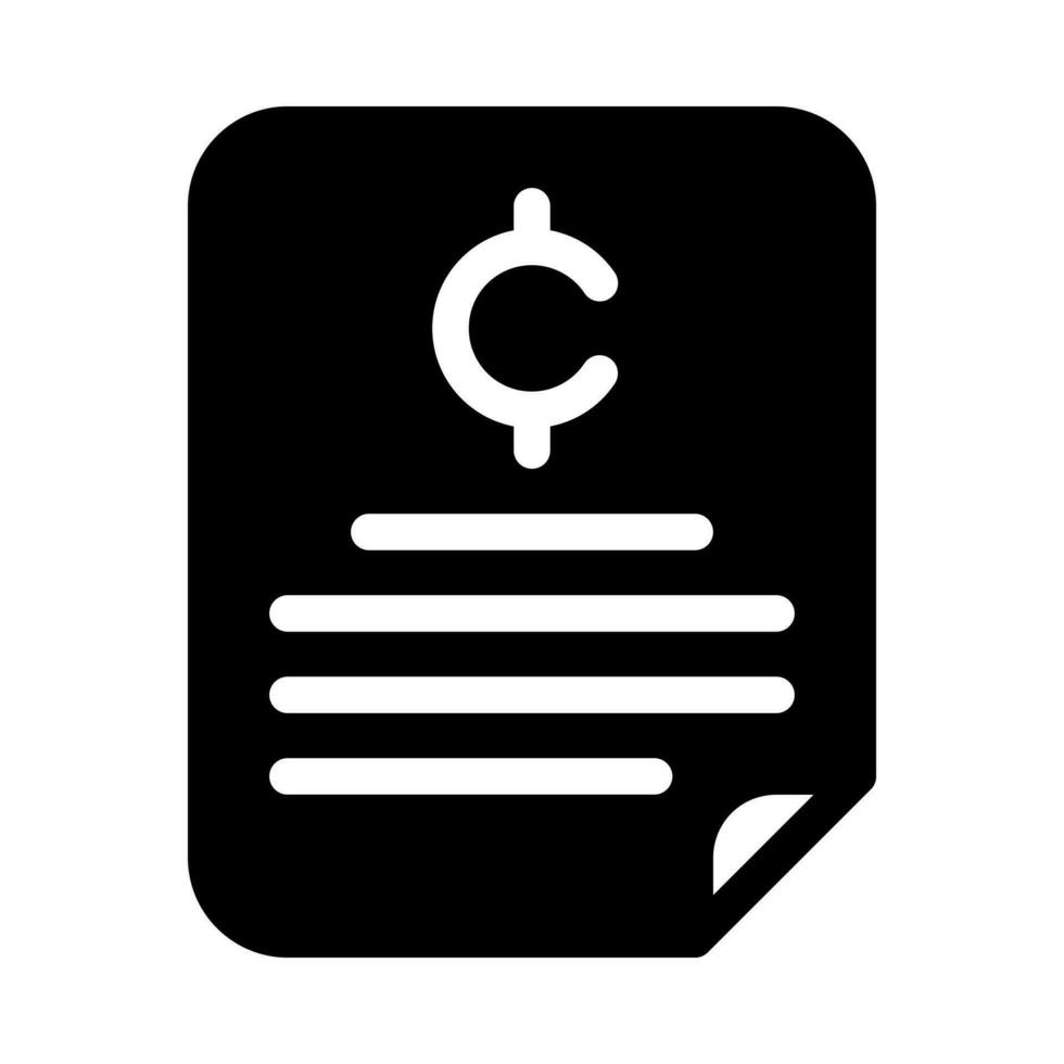 Datei Rechnung Symbol zum Abrechnung und finanziell Transaktionen vektor