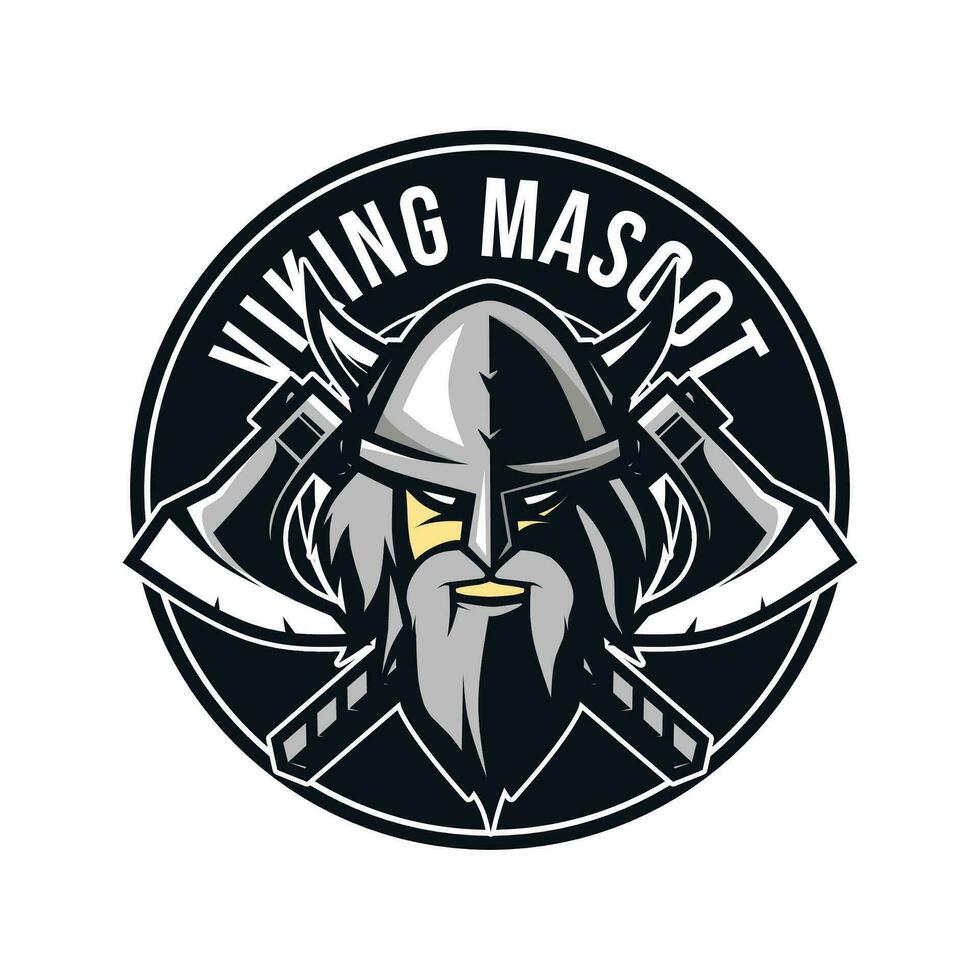 viking vektor maskot logotyp mall