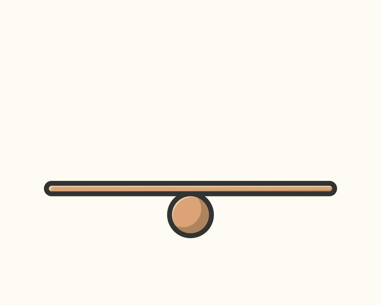 ein leeren leer Holz sehen sah Balance Rahmen auf Weiß Hintergrund. vektor