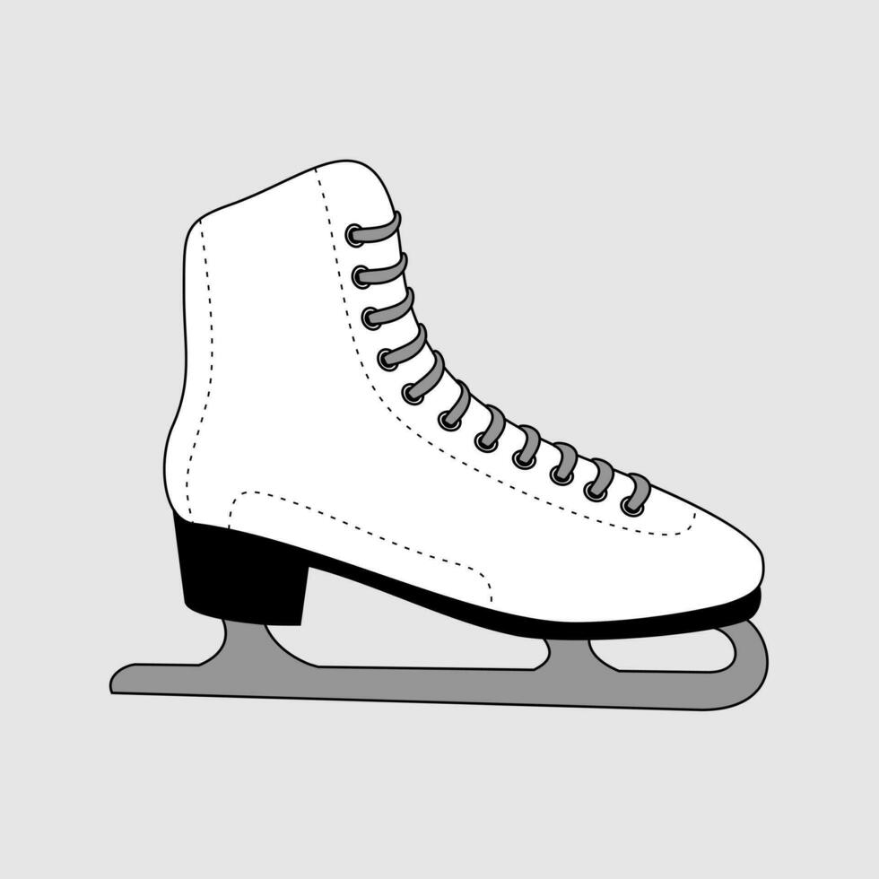 Rollschuhe Symbol Vektor. Eis Schlittschuh Illustration unterzeichnen. Zahl Skaten Symbol oder Logo. vektor