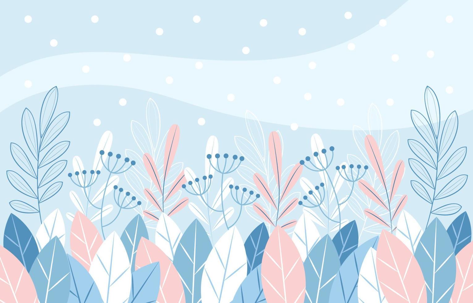 pastell floral winter hintergrund vektor