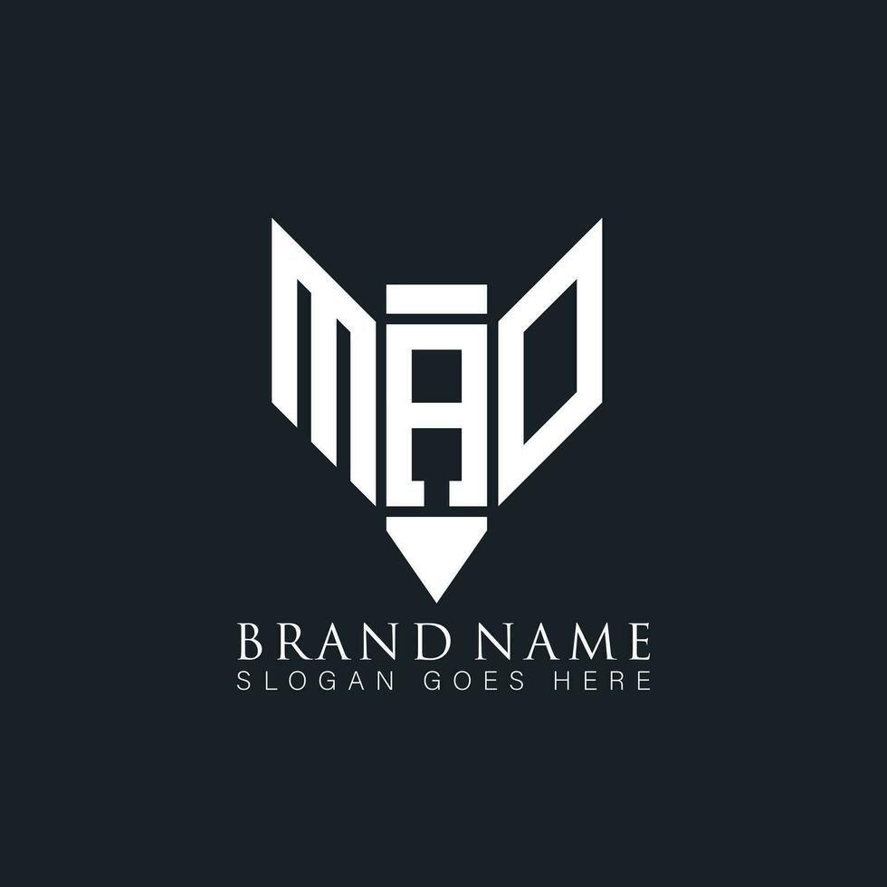 mao abstrakt brev logotyp. mao kreativ monogram initialer brev logotyp begrepp. mao unik modern platt abstrakt vektor brev logotyp design.