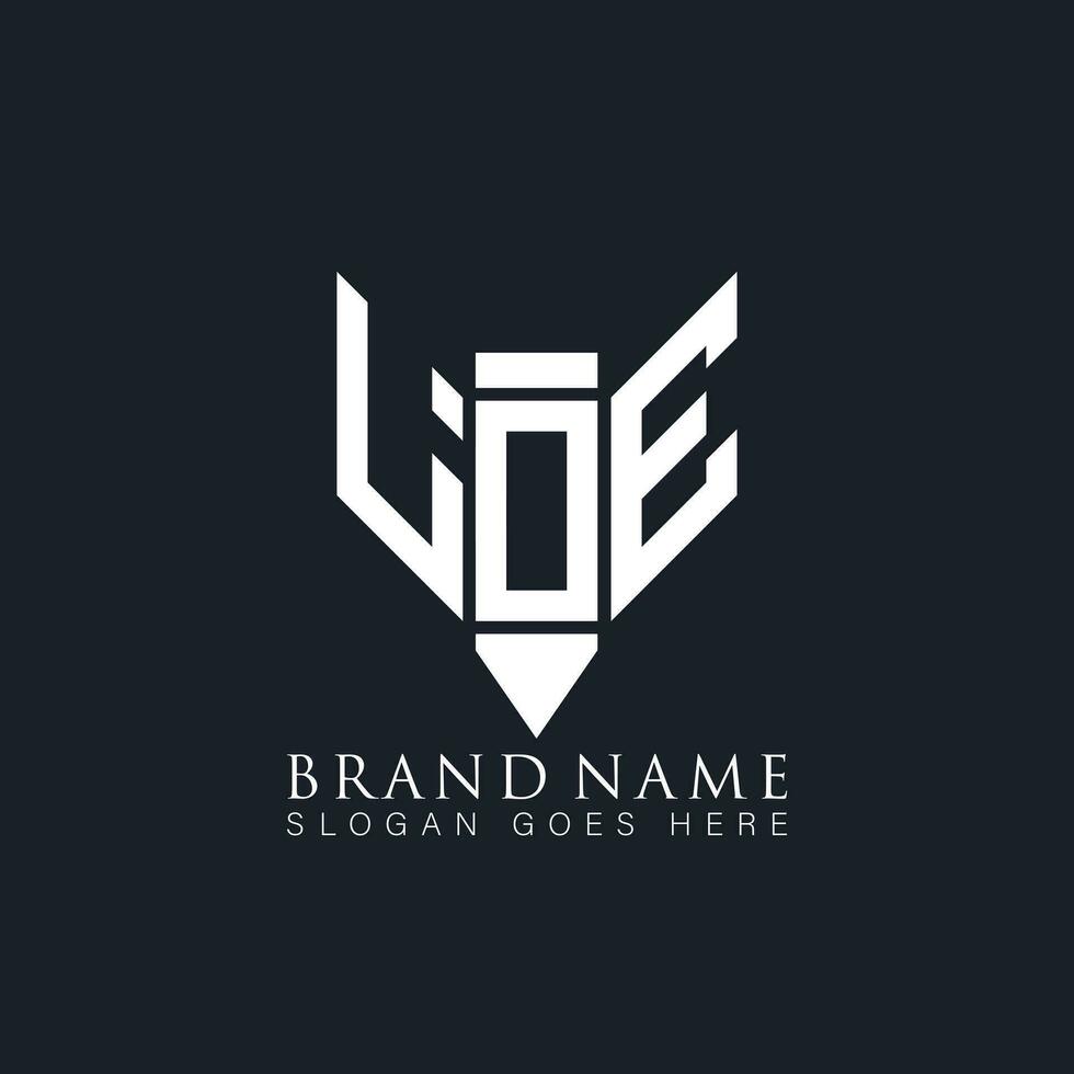 loe abstrakt Brief Logo. loe kreativ Monogramm Initialen Brief Logo Konzept. loe einzigartig modern eben abstrakt Vektor Brief Logo Design.