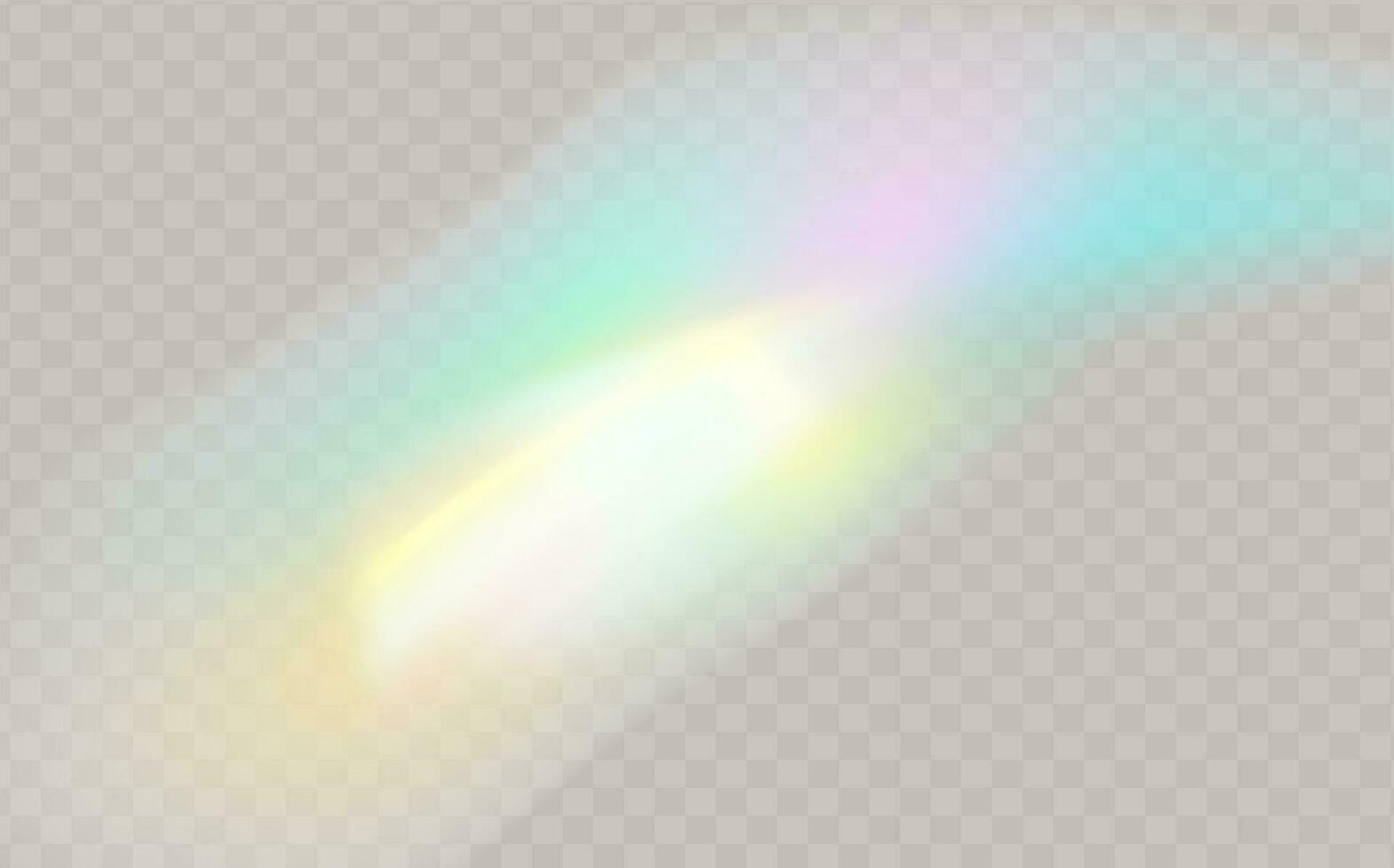 ein einstellen von bunt Vektor Linse, Kristall Regenbogen Licht und Fackel transparent Effekte.Overlay zum hintergründe.dreieckig Prisma Konzept.