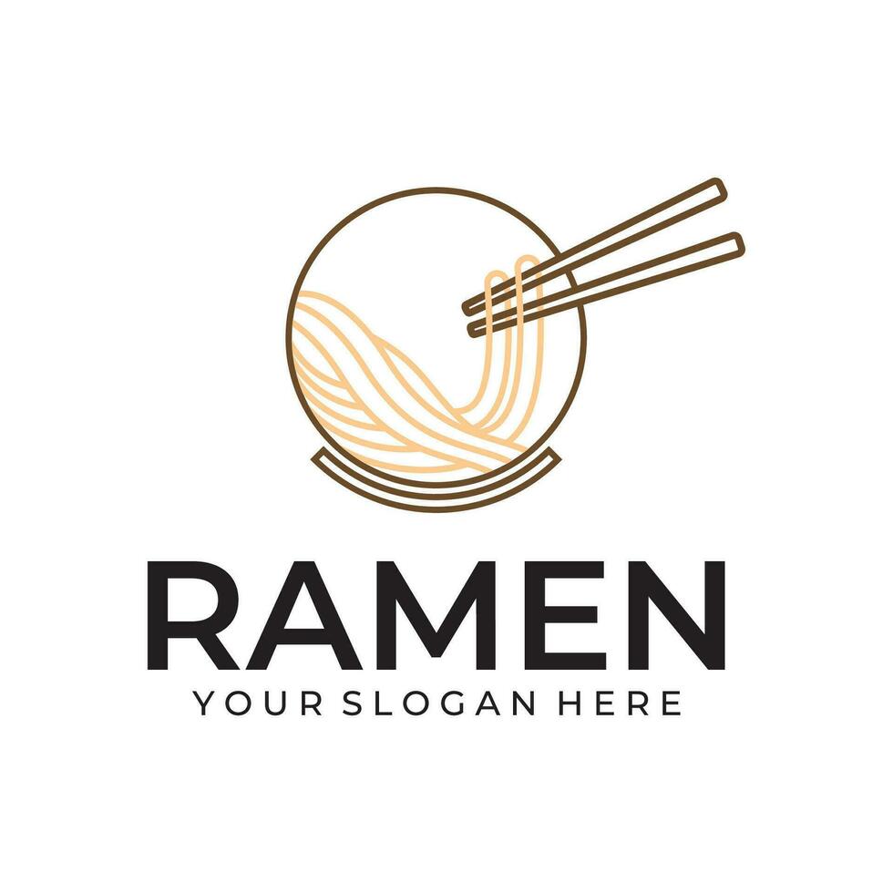 Ramen illustration logotyp vektor