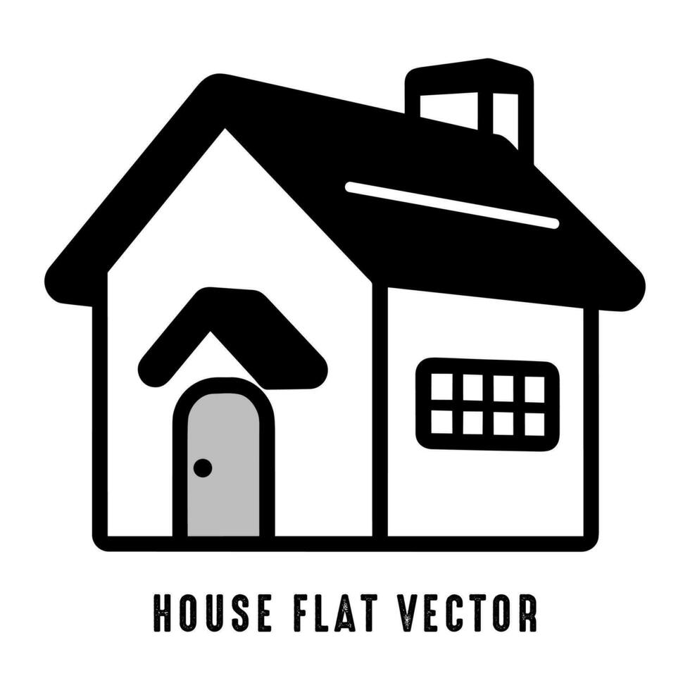 ein Haus eben Vektor Illustration isoliert auf ein Weiß Hintergrund