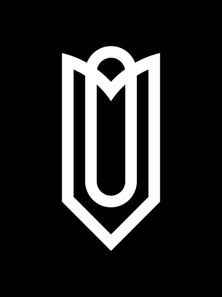 mo Monogramm Logo Vorlage vektor