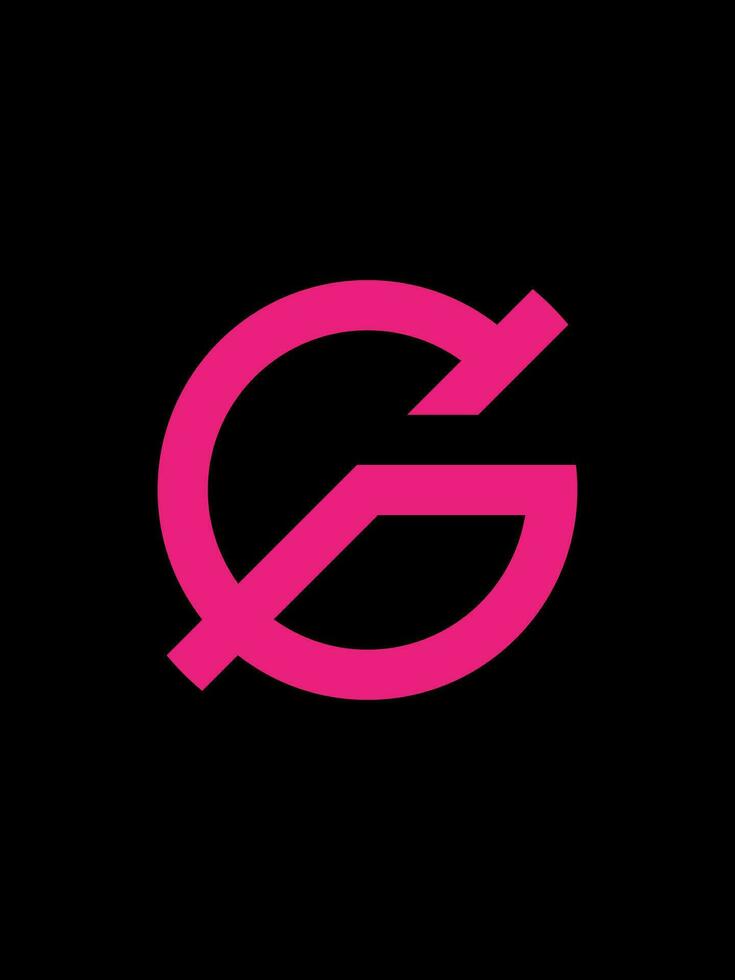 g monogram logotyp mall vektor