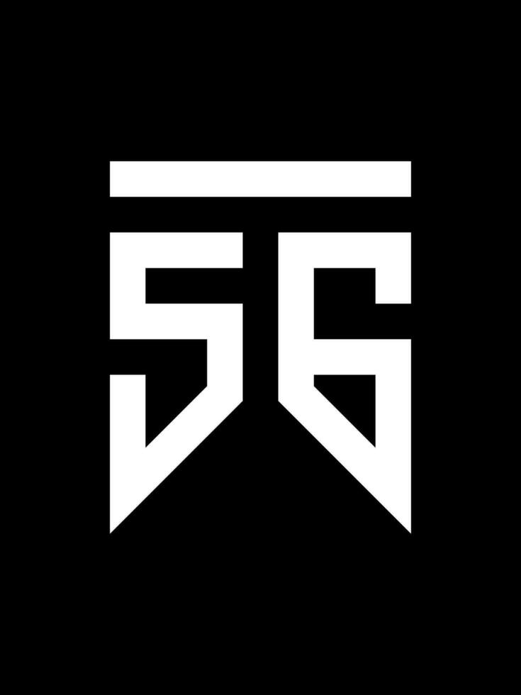 sg monogram logotyp mall vektor