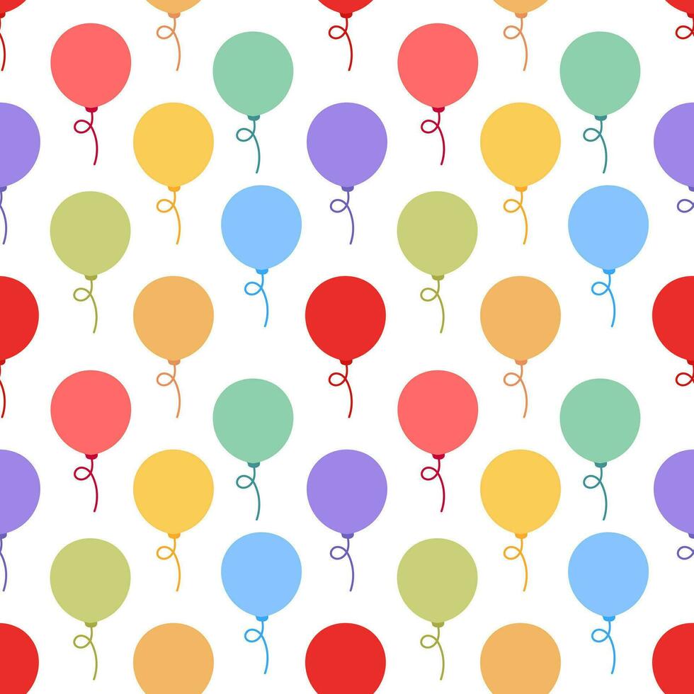 sömlös mönster illustrationer av färgrik ballonger vektor