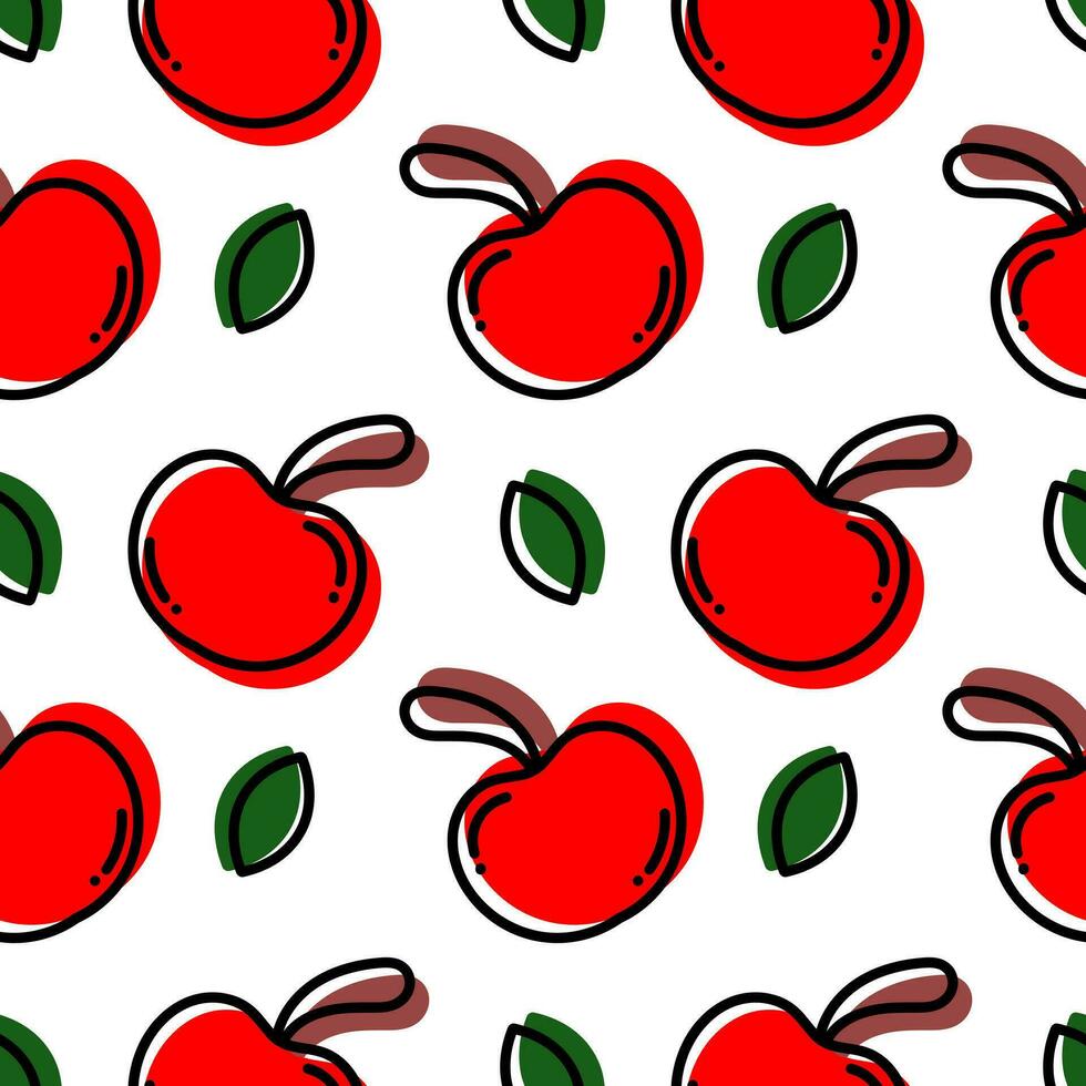 körsbär frukt hand dragen sömlös mönster 4 vektor