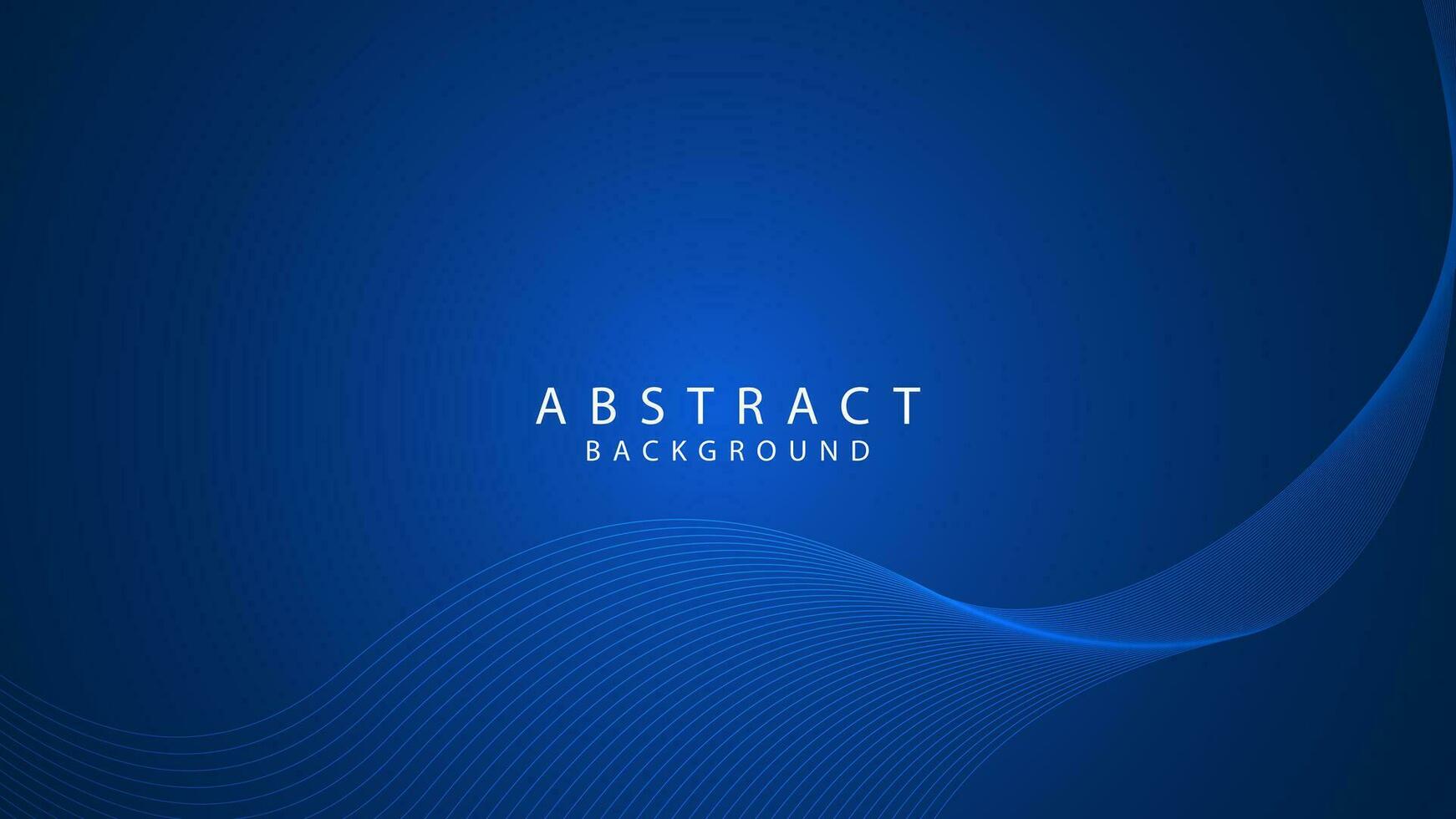 Blau Gradient Hintergrund mit modern Linie Welle Wirkung, Technologie Banner Hintergrund Design. Vektor Illustration