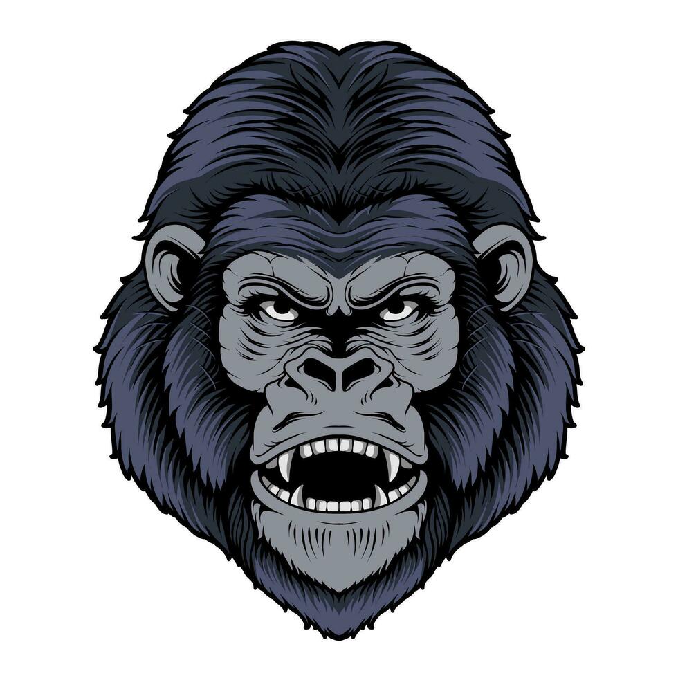 Gorilla Kopf Illustration Vektor