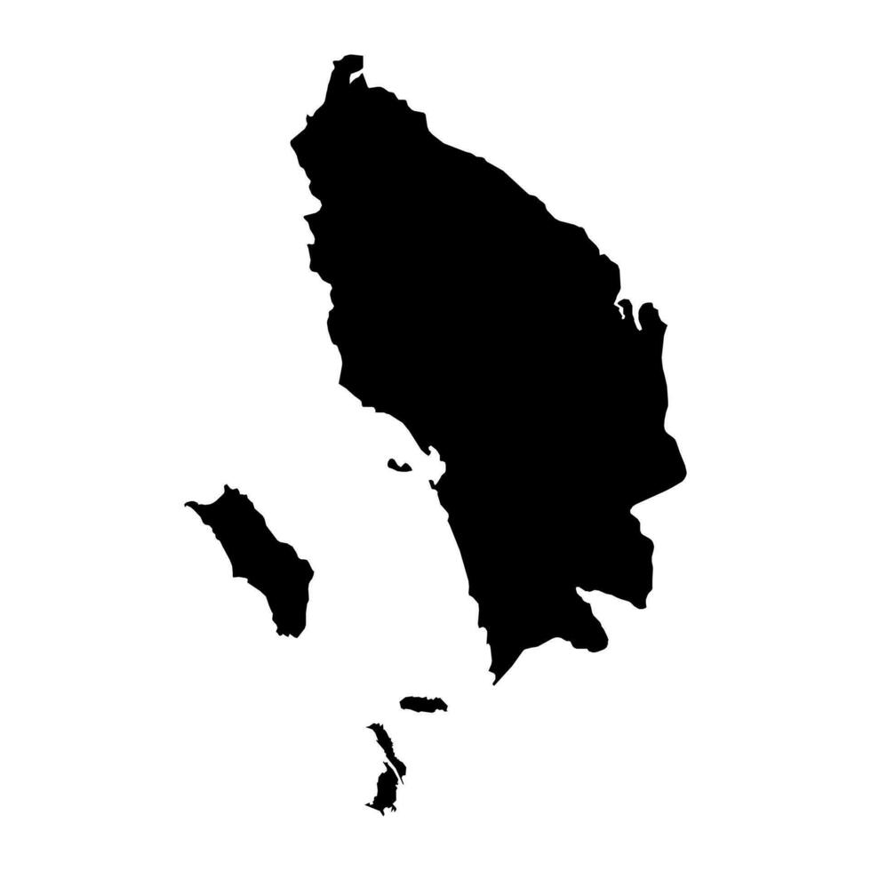 Norden Sumatra Provinz Karte, administrative Aufteilung von Indonesien. Vektor Illustration.