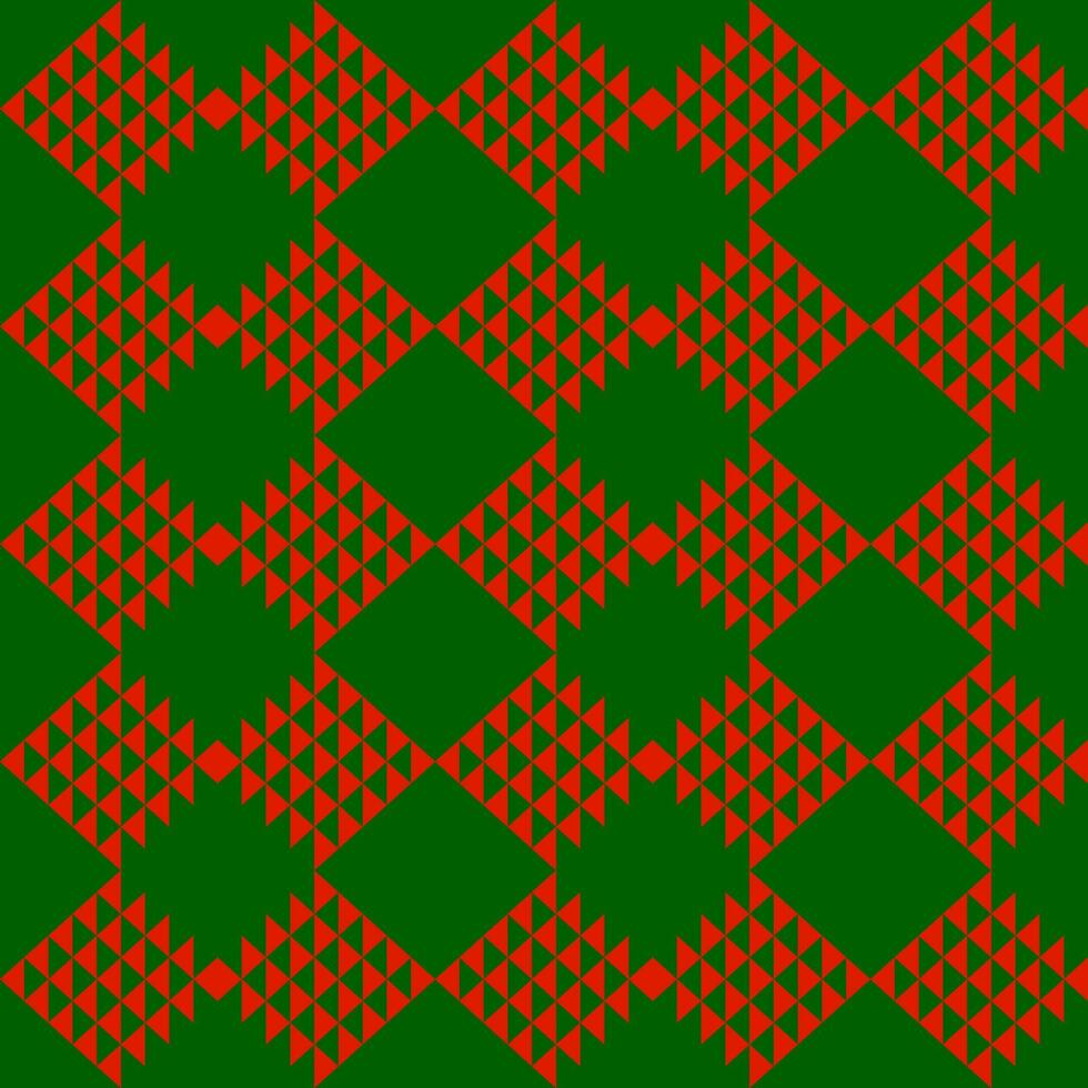Sammlung von Grün und rot nahtlos Hintergründe geeignet zum Weihnachten Jahreszeit. vektor