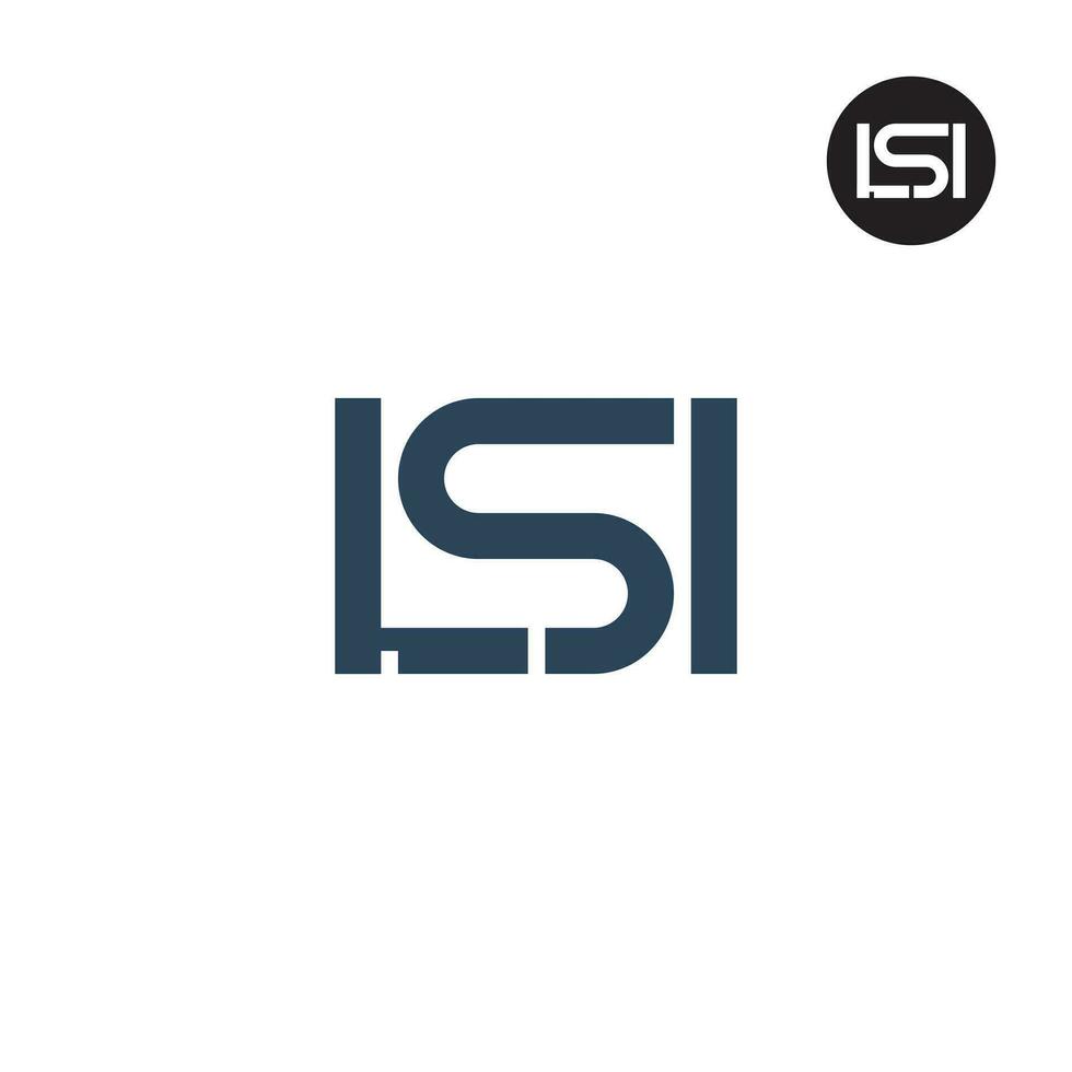 Brief lsi Monogramm Logo Design vektor