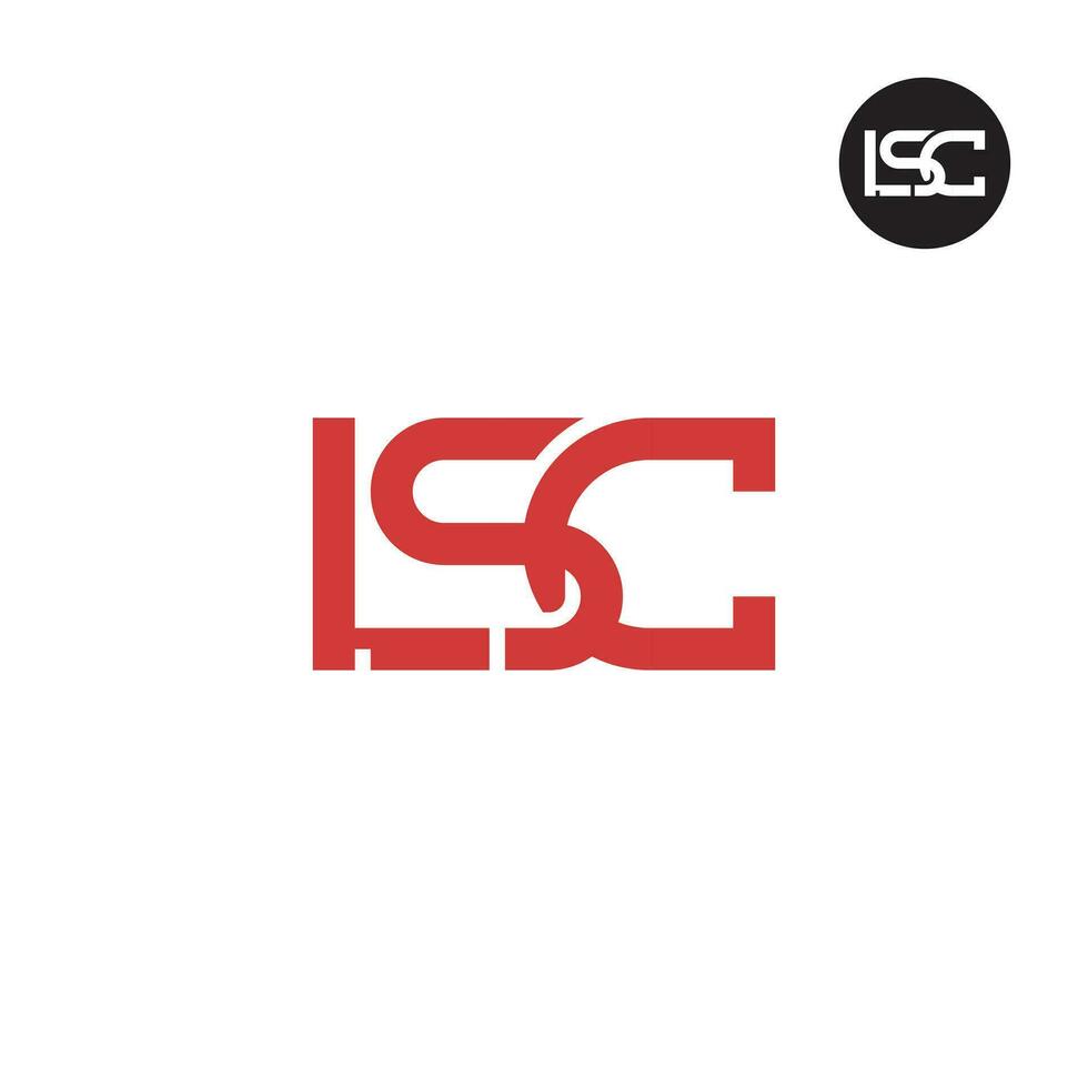 brev lsc monogram logotyp design vektor