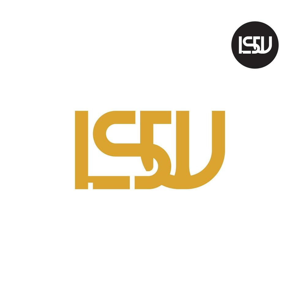 brev lsw monogram logotyp design vektor