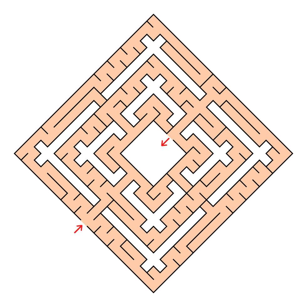 abstrakt polygonal labyrint med fantastisk form. vektor illustration isolerad på vit bakgrund.