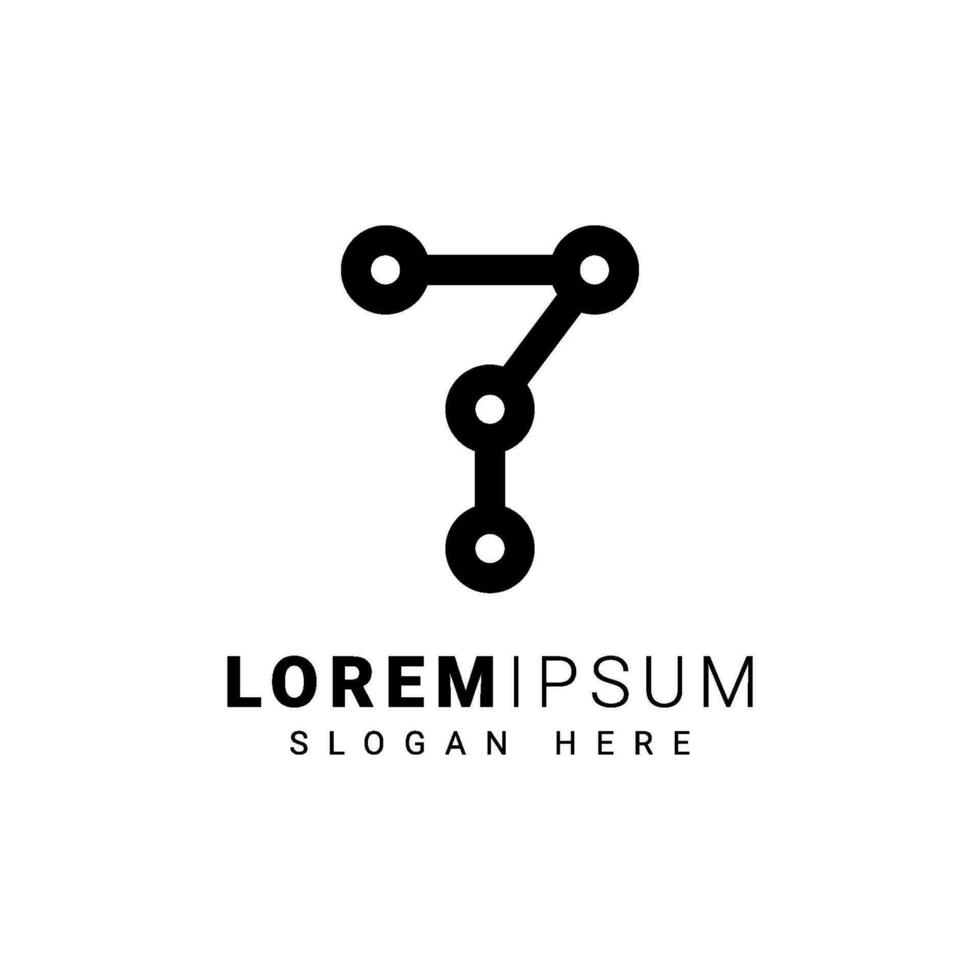 premie vektor 7 logotyp. skön logotyp design för lyx företag varumärke. elegant identitet design i vit bakgrund.