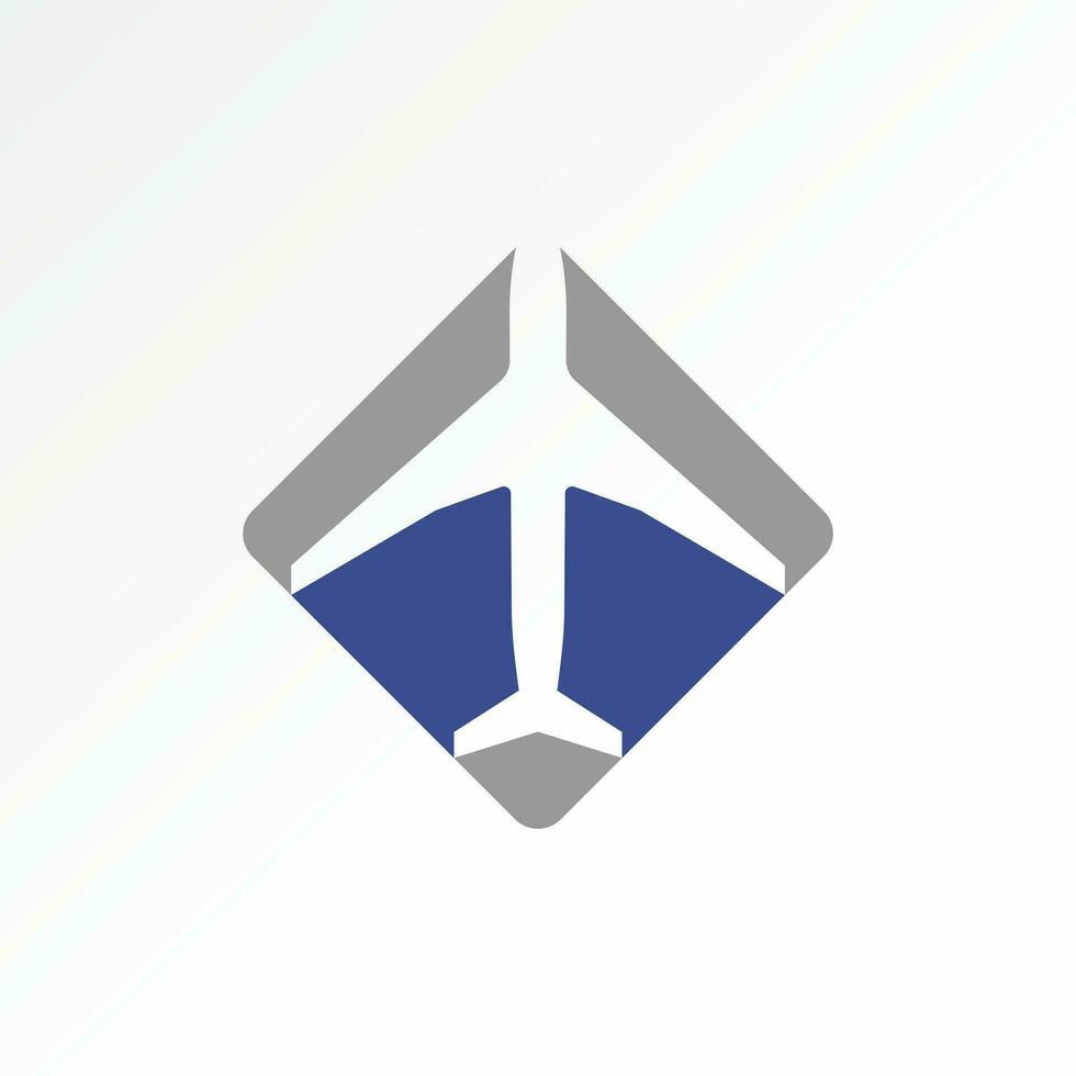 Logo Design Grafik Konzept kreativ abstrakt Prämie Vektor Zeichen einzigartig Lager Flugzeug Flugzeug Fluggesellschaft auf rechteckig. verbunden zu Reise Zeichen trans