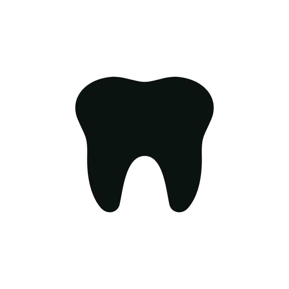 Zahn Symbol isoliert auf Weiß Hintergrund vektor