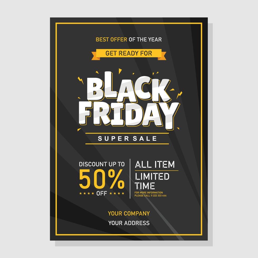 Black Friday Sale und Rabattplakat vektor