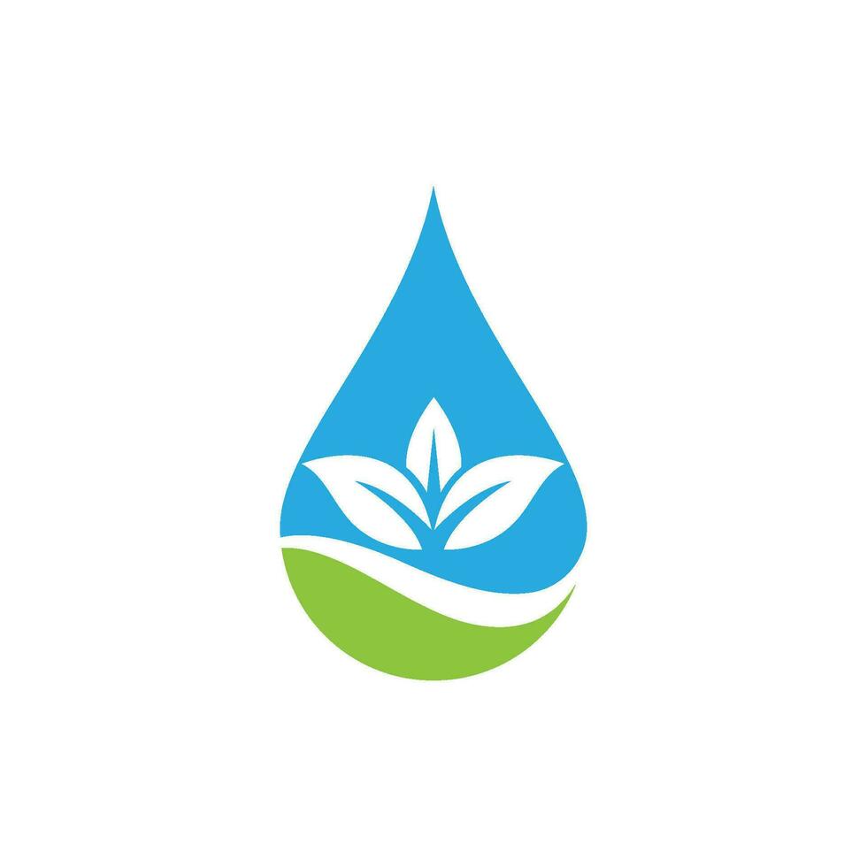 Wassertropfen-Logo-Vorlage vektor