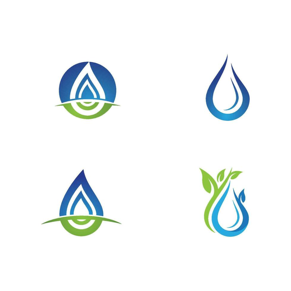 Wassertropfen-Logo-Vorlage vektor