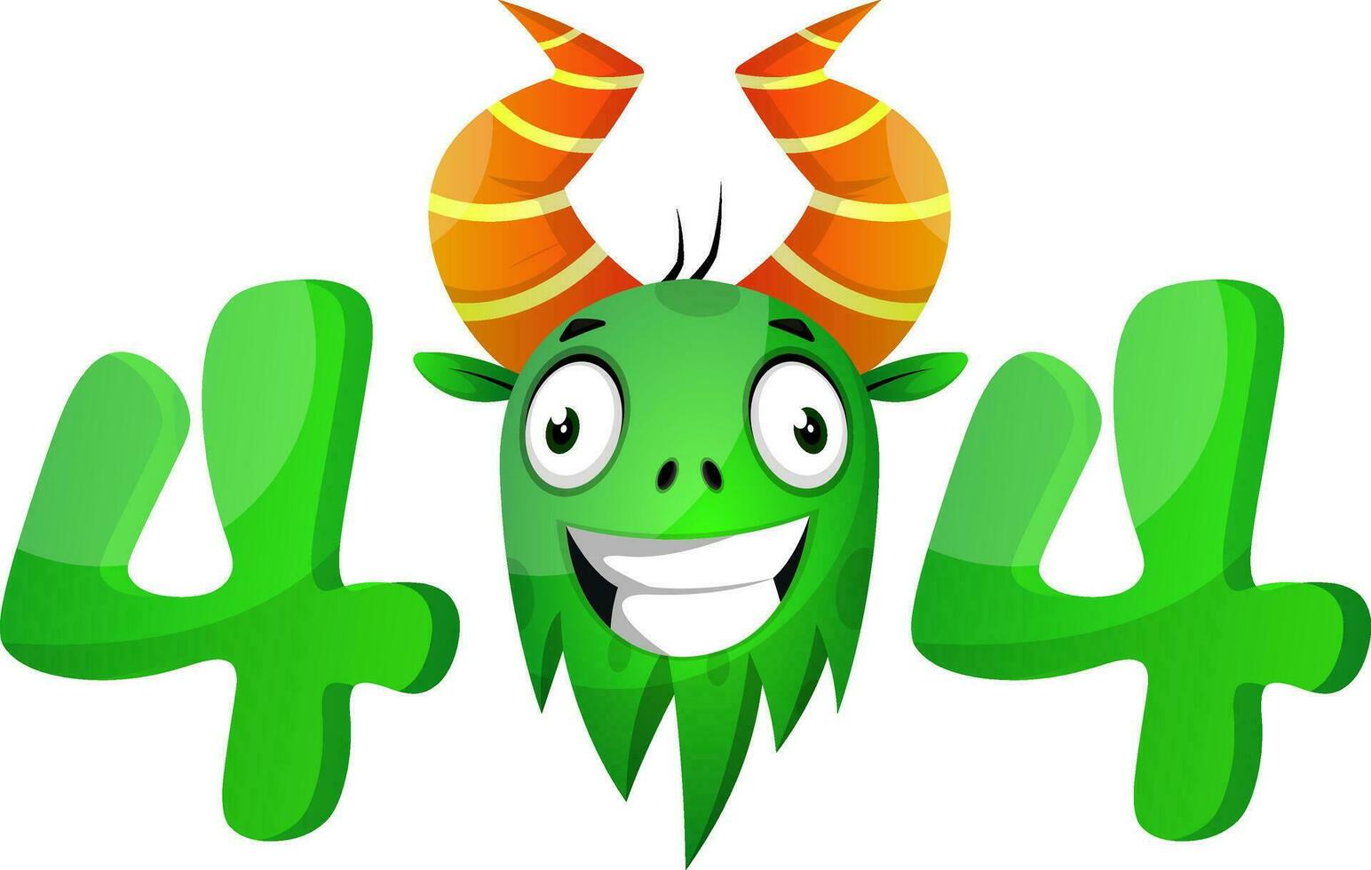 grön monster 404 fel vektor