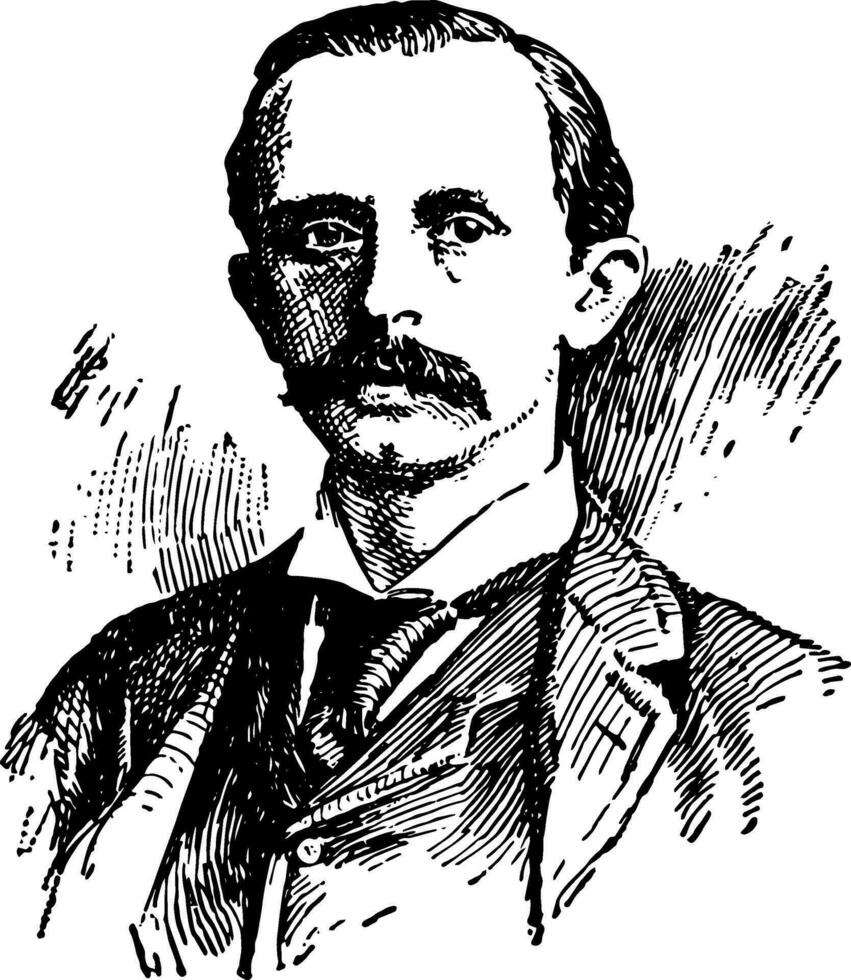 herr James Matthew barrie årgång illustration vektor