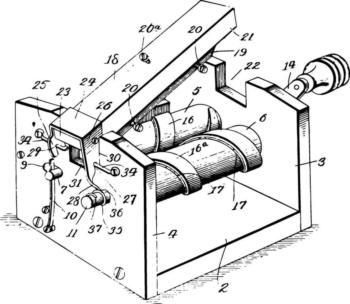 Rasierer strampler Jahrgang Illustration. vektor