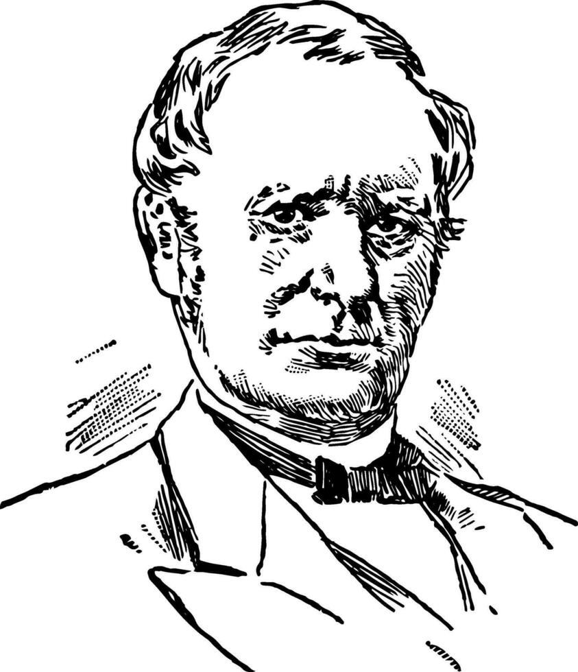 Thomas Andrews Hendricks Jahrgang Illustration vektor